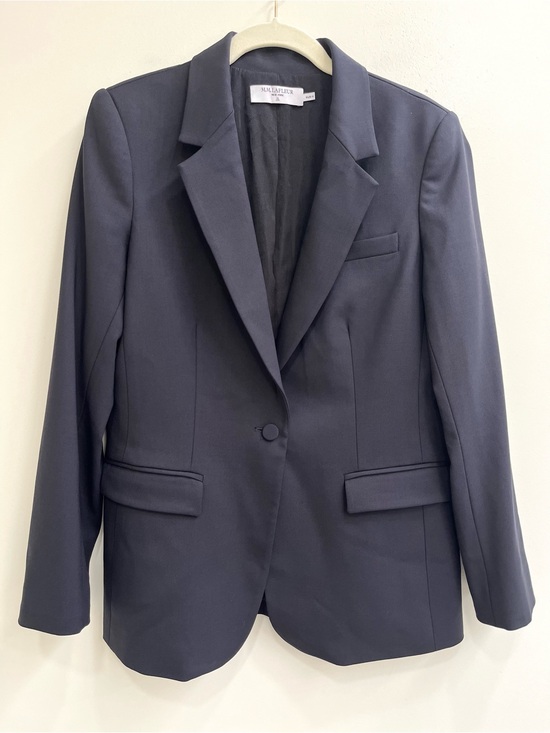 MM Lafleur Jackets & Blazers - M.M Lafleur charcoal gray single button blazer wool stretch office career sz 10
